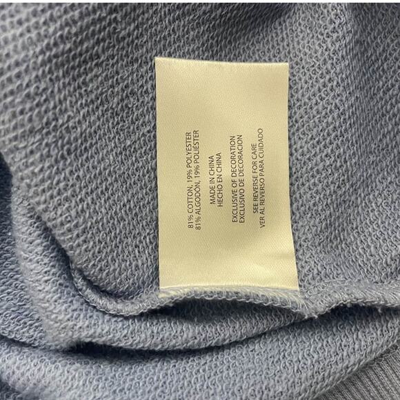 GAP‎ Women's English Manor Blue Henley Sweatshirt M - Picture 6 of 8